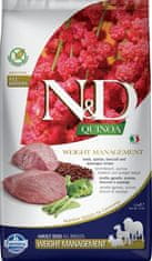 N&D QUINOA Dog GF Weight Management Lamb & Broccoli Adult Vse pasme 2,5 kg