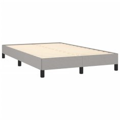 Greatstore Box spring postelja z vzmetnico svetlo siva 120x190 cm blago