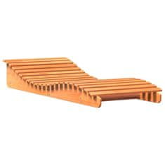 shumee Ležalnik voščeno rjav 205x80x31,5 cm trdna borovina