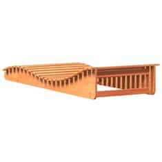 shumee Ležalnik voščeno rjav 205x80x31,5 cm trdna borovina