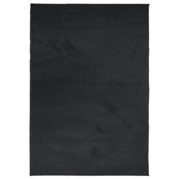 Vidaxl Preproga OVIEDO s kratkimi vlakni črna 160x230 cm