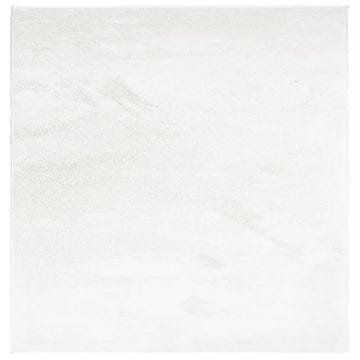Vidaxl Preproga OVIEDO s kratkimi vlakni krem 200x200 cm