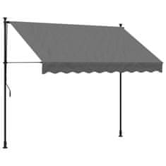 Vidaxl Zložljiva tenda antracit 250x150 cm tkanina in jeklo