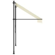 Vidaxl Zložljiva tenda krem 200x115 cm tkanina in jeklo