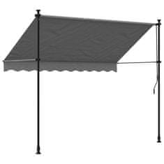 Vidaxl Zložljiva tenda antracit 250x150 cm tkanina in jeklo