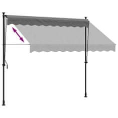 Vidaxl Zložljiva tenda antracit 250x150 cm tkanina in jeklo