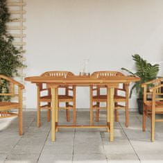 shumee Raztegljiva vrtna miza 110-160x80x75 cm trden tikov les