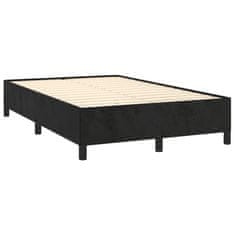 Vidaxl Box spring postelja z vzmetnico LED črna 120x190 cm žamet