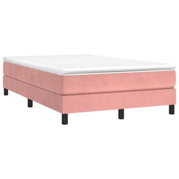 Vidaxl Box spring postelja z vzmetnico roza 120x190 cm žamet