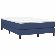 shumee Box spring postelja z vzmetnico modra 120x190 cm blago
