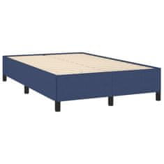 Greatstore Box spring postelja z vzmetnico modra 120x190 cm blago
