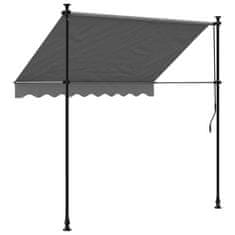 Vidaxl Zložljiva tenda antracit 200x150 cm tkanina in jeklo