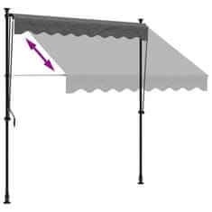 Vidaxl Zložljiva tenda antracit 200x150 cm tkanina in jeklo