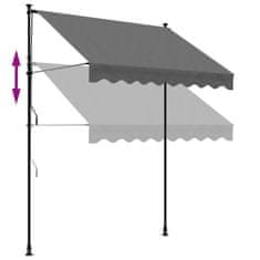 Vidaxl Zložljiva tenda antracit 200x150 cm tkanina in jeklo