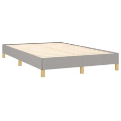 Greatstore Box spring postelja z vzmetnico LED sv. siva 120x190 cm blago
