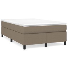 Greatstore Box spring postelja z vzmetnico taupe 120x190 cm blago