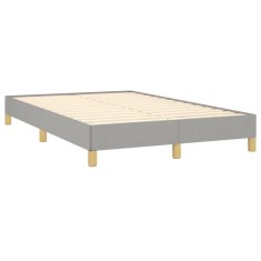 Greatstore Boxspring postelja z vzmetnico svetlo siva 120x190 cm blago