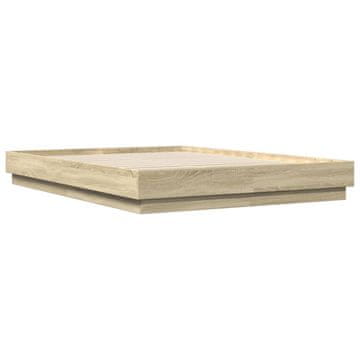 Vidaxl Posteljni okvir sonoma hrast 160x200 cm inženirski les