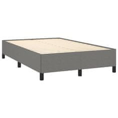 Vidaxl Box spring postelja z vzmetnico temno siva 120x190 cm blago