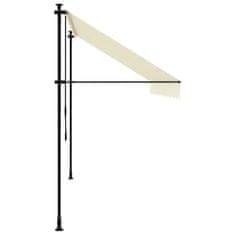 Vidaxl Zložljiva tenda krem 350x150 cm tkanina in jeklo