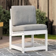 shumee Vrtni stol bel 50,5x55x77 cm trdna borovina