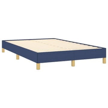 Vidaxl Posteljni okvir brez vzmetnice moder 120x190 cm blago