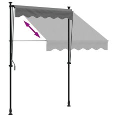 Vidaxl Zložljiva tenda antracit 150x150 cm tkanina in jeklo