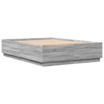 Vidaxl Posteljni okvir siva sonoma 120x200 cm inženirski les