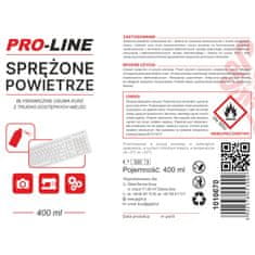 NEW Stisnjen zrak za čiščenje elektronike šivalnih strojev PRO-LINE spray 400ml