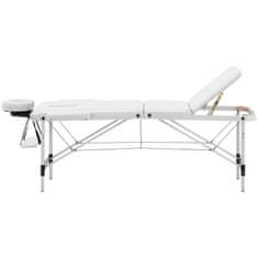 NEW Prenosna zložljiva masažna miza postelja do 180 kg Bordeux bela