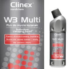 Clinex CLINEX W3 Multi 1L odlično čistilo za kopalnice za čiščenje fug sanitarnih prostorov