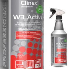 Clinex CLINEX W3 Active BIO 1L čistilo za sanitarne prostore in kopalnice na osnovi citronske kisline.