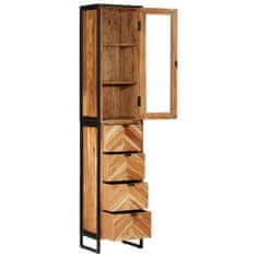 Greatstore Kopalniška omarica 40x27x190 cm železo in trden akacijev les