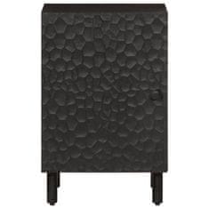 Greatstore Kopalniška omarica črna 38x33x58 cm trden mangov les