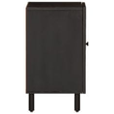 Greatstore Kopalniška omarica črna 38x33x58 cm trden mangov les