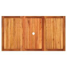 Greatstore Vrtna miza črna 140x80x75 cm poli ratan in akacijev les