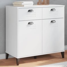 Greatstore Komoda VIKEN bela 80x40x80 cm trdna borovina