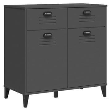 Vidaxl Komoda VIKEN antracitno siva 80x40x80 cm inženirski les