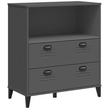Vidaxl Knjižna omara VIKEN antracitno siva 80x40x90 cm inženirski les