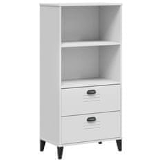shumee Knjižna omara VIKEN bela 60x35x123 cm trdna borovina
