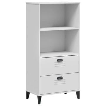 Vidaxl Knjižna omara VIKEN bela 60x35x123 cm inženirski les