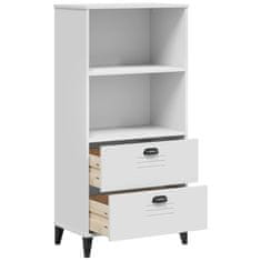 shumee Knjižna omara VIKEN bela 60x35x123 cm trdna borovina