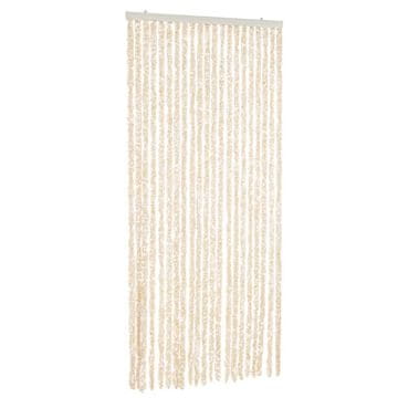 Vidaxl Zavesa proti mrčesu bež in bela 100x230 cm šenilja
