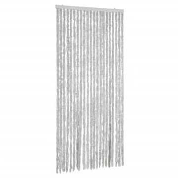 Vidaxl Zavesa proti mrčesu siva 100x230 cm šenilja