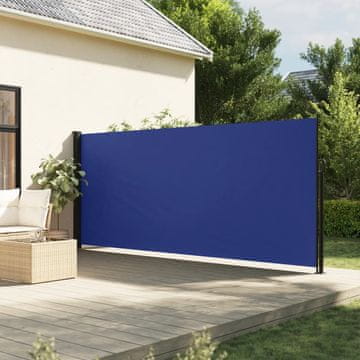 shumee Zložljiva stranska tenda modra 180x600 cm