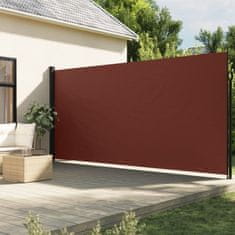 shumee Zložljiva stranska tenda rjava 220x500 cm