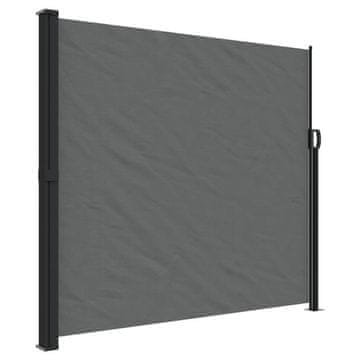 Vidaxl Zložljiva stranska tenda antracitna 180x600 cm