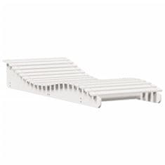 shumee Ležalnik bel 205x80x31,5 cm trdna borovina