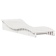 Greatstore Ležalnik bel 205x60x31,5 cm trdna borovina
