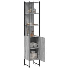 Greatstore Kopalniška omarica siva sonoma 33x33x185,5 cm inženirski les